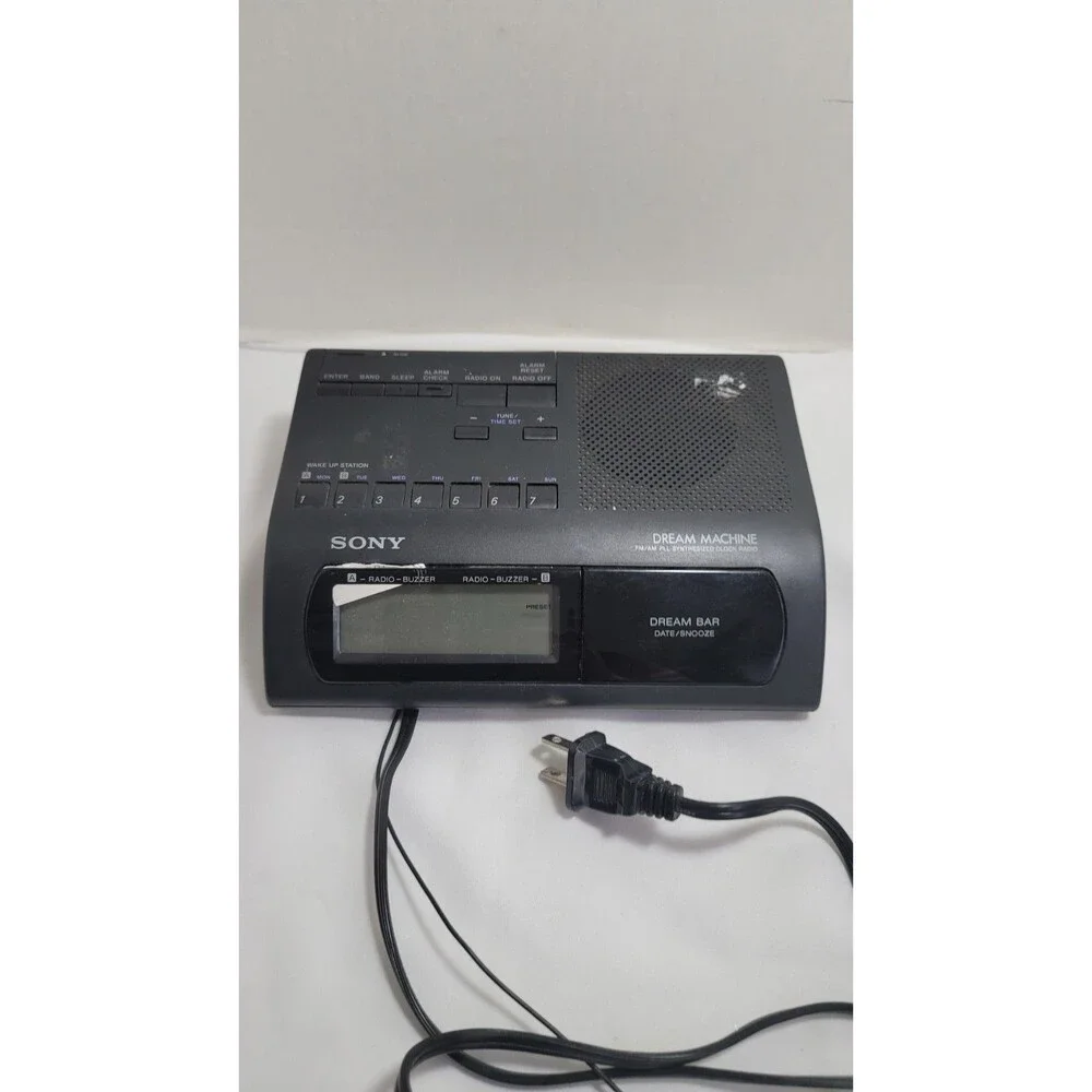 Sony Dream Machine ICF-C303 Vintage AM/FM PLL Dual Alarm Synthesized Clock Radio